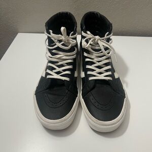 Vans leather Black and White Ankle Boots